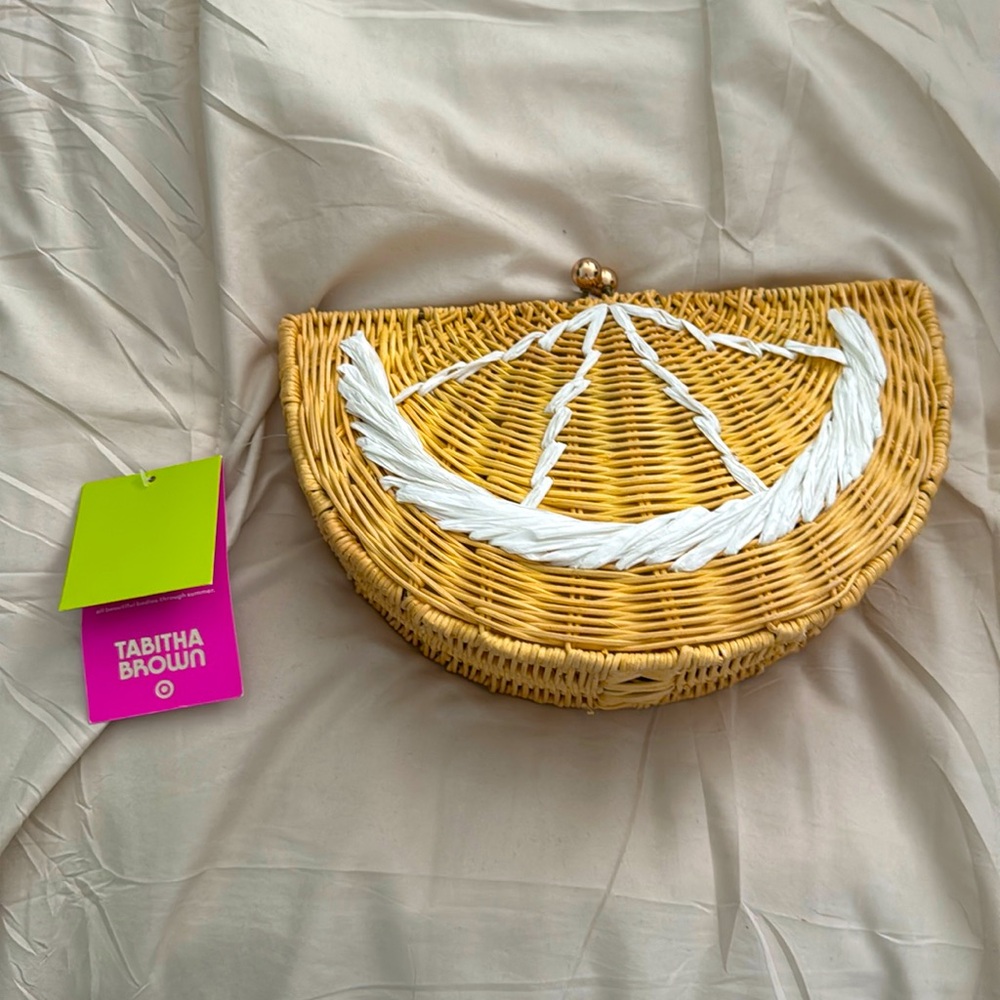 Tabitha Brown for Target Lemon Wedge Clutch